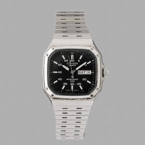 CITIZEN - Citizen 44-9831 in acciaio, quadrante nero, movimento al quarzo, 30x32 mm