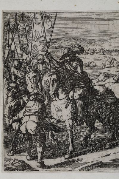 Jacques Courtois detto il Borgognone (1621-1675) �Scena di battaglia�  - Asta Stampe - Associazione Nazionale - Case d'Asta italiane