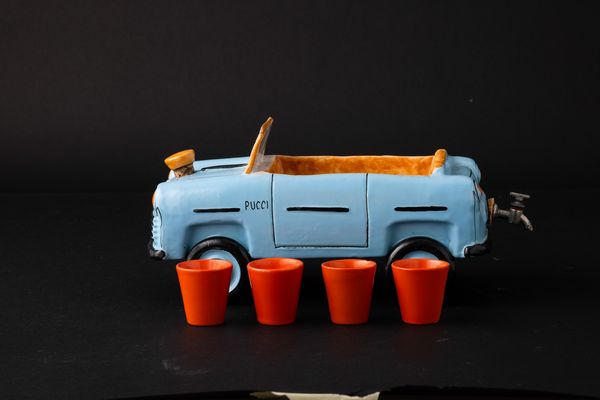 Ceramiche Pucci : Modellino Auto in ceramica  - Asta POP Culture e Manifesti d'Epoca - Associazione Nazionale - Case d'Asta italiane