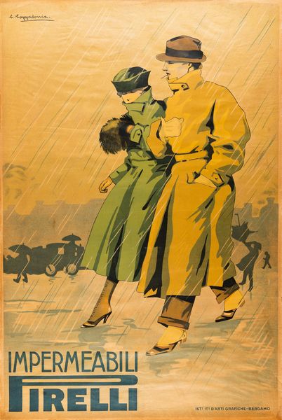 Giuiseppe Cappadonia : Impermeabili Pirelli  - Asta POP Culture e Manifesti d'Epoca - Associazione Nazionale - Case d'Asta italiane