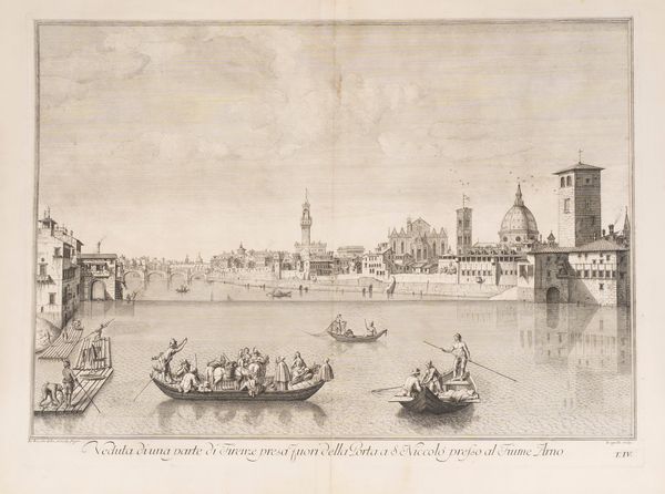 Giuseppe Zocchi : Veduta di una parte di Firenze presa fuori della porta a San Niccol� presso al fiume Arno  - Asta Libri, Autografi e Stampe - Associazione Nazionale - Case d'Asta italiane