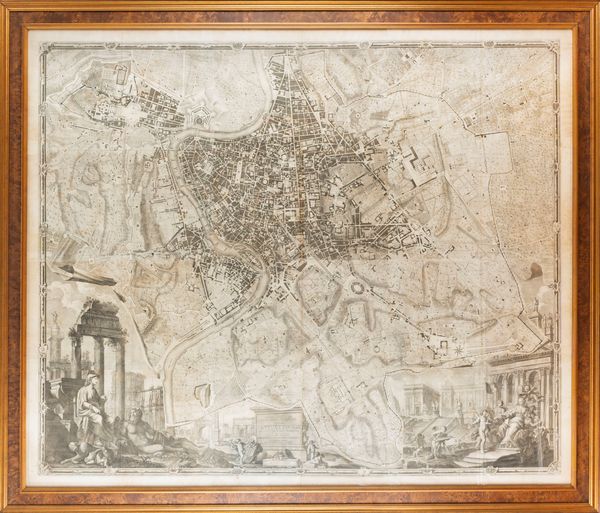 GIOVAN BATTISTA NOLLI : Nuova pianta di Roma data in luce da Giambattista Nolli l'anno 1748  - Asta Libri, Autografi e Stampe - Associazione Nazionale - Case d'Asta italiane