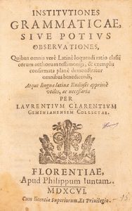 Lorenzo Chiarenti - Istitutiones grammaticae sive potius observationes