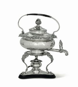 Samovar in argento fuso, sbalzato e cesellato, Vienna 1833  - Asta Argenti da Collezione - Associazione Nazionale - Case d'Asta italiane