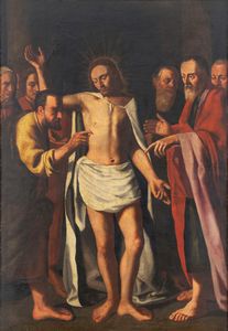 Pittore caravaggesco, prima metà del secolo XVII - Incredulit di San Tommaso
