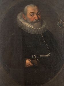 Scuola dell'Italia settentrionale, secolo XVII - Ritratto di gentiluomo con gorgiera