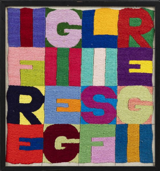 ALIGHIERO BOETTI Torino 1940 - 1994 Roma : I fregi e gli sfregi  - Asta Dipinti  - Associazione Nazionale - Case d'Asta italiane