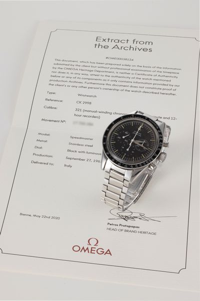 Raro Omega Speedmaster, ref.2998-4, 1961  - Asta Orologi - Associazione Nazionale - Case d'Asta italiane