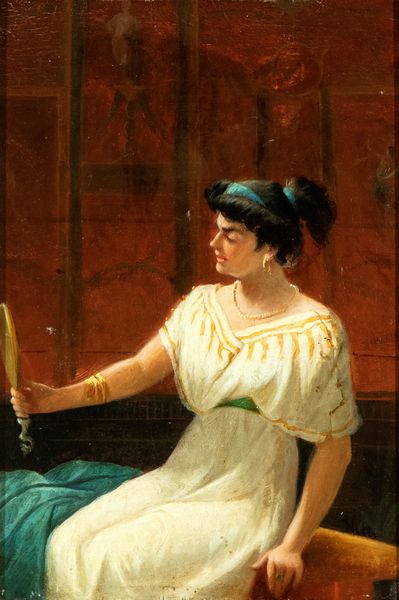 FRANCESCO NETTI, Attribuito a : Donna in costume romano  - Asta  Arte moderna e contemporanea: XIX, XX, XXI secolo. Con una sezione dedicata alla ceramica del �900 - Associazione Nazionale - Case d'Asta italiane