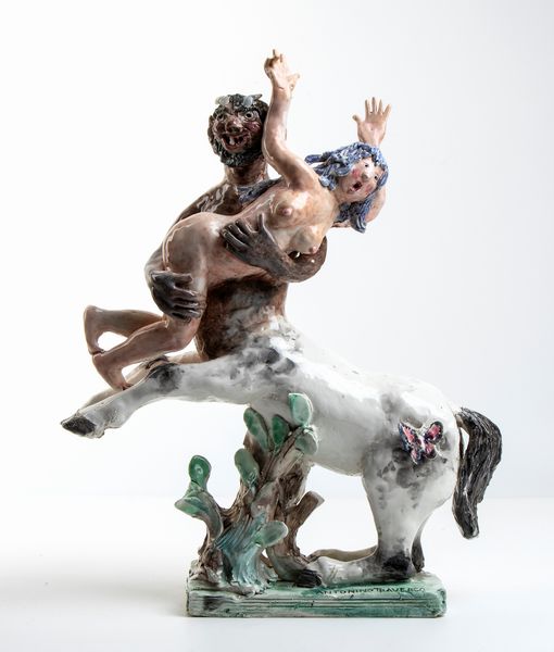 Antonino Traverso : Centauro che rapisce una donna  - Asta  Arte moderna e contemporanea: XIX, XX, XXI secolo. Con una sezione dedicata alla ceramica del �900 - Associazione Nazionale - Case d'Asta italiane