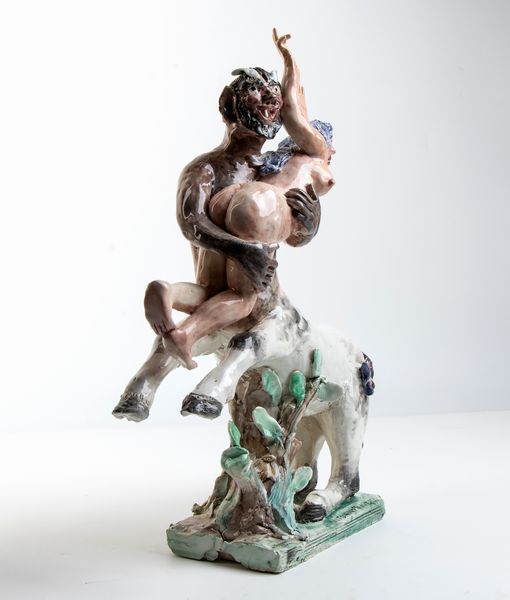Antonino Traverso : Centauro che rapisce una donna  - Asta  Arte moderna e contemporanea: XIX, XX, XXI secolo. Con una sezione dedicata alla ceramica del �900 - Associazione Nazionale - Case d'Asta italiane