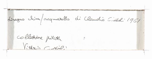 CLAUDIO CINTOLI : Senza titolo  - Asta  Arte moderna e contemporanea: XIX, XX, XXI secolo. Con una sezione dedicata alla ceramica del �900 - Associazione Nazionale - Case d'Asta italiane