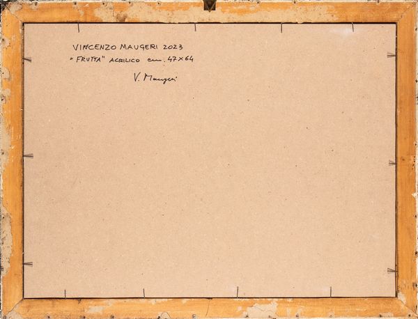 VINCENZO MAUGERI : Frutta  - Asta  Arte moderna e contemporanea: XIX, XX, XXI secolo. Con una sezione dedicata alla ceramica del �900 - Associazione Nazionale - Case d'Asta italiane