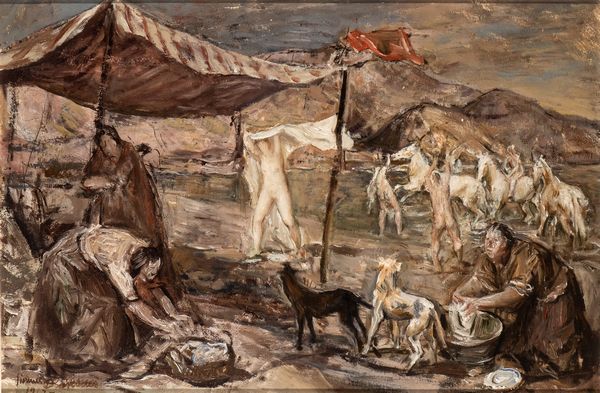 Giovanni Brancaccio : Bozzetto, personaggi al fiume  - Asta  Arte moderna e contemporanea: XIX, XX, XXI secolo. Con una sezione dedicata alla ceramica del �900 - Associazione Nazionale - Case d'Asta italiane