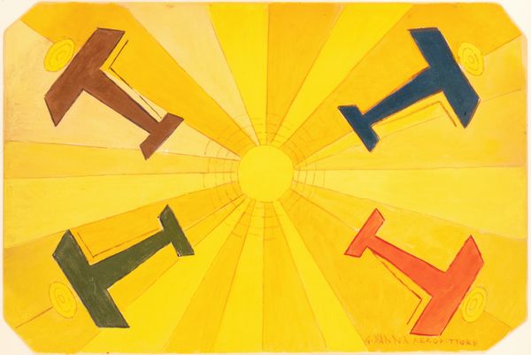 Giulio D'Anna : Acrobazie di aerei Caproni  - Asta  Arte moderna e contemporanea: XIX, XX, XXI secolo. Con una sezione dedicata alla ceramica del �900 - Associazione Nazionale - Case d'Asta italiane