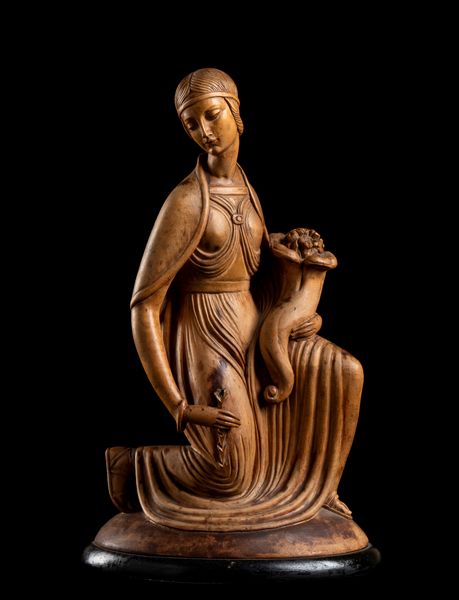 SIEGFRIED MORODER : Dama con cornucopia  - Asta  Arte moderna e contemporanea: XIX, XX, XXI secolo. Con una sezione dedicata alla ceramica del �900 - Associazione Nazionale - Case d'Asta italiane