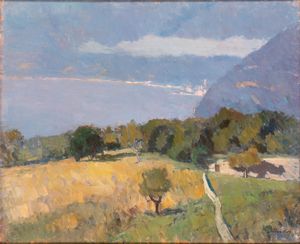 Giuseppe Novello - Lago Maggiore da Agra