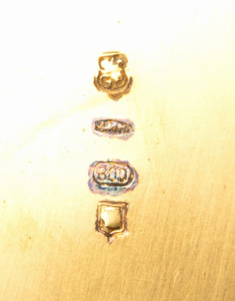 Insalatiera italiana in argento dorato e vetro  - Asta Gioielli e Argenti del XX secolo, con una selezione di Orologi da polso e Penne da collezione - Associazione Nazionale - Case d'Asta italiane