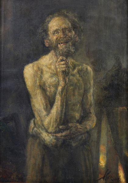 MORZENTI NATALE  (1884 - 1947) : Autoritratto con piccola scultura  - Asta Asta 493 | ARTE ANTICA E DEL XIX SECOLO - Dipinti e sculture del XIX secolo Tradizionale - Associazione Nazionale - Case d'Asta italiane