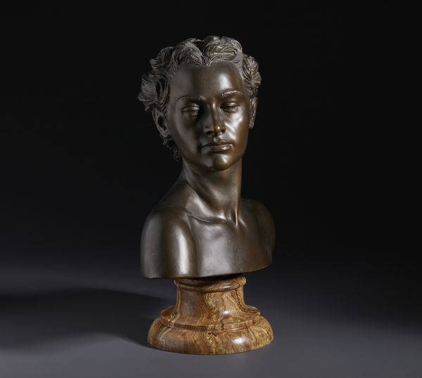 PEZZANI (PRIMA META' DEL XX SECOLO) ANTONIO : Busto femminile  - Asta Asta 493 | ARTE ANTICA E DEL XIX SECOLO - Dipinti e sculture del XIX secolo Tradizionale - Associazione Nazionale - Case d'Asta italiane