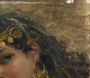 MANTEGAZZA GIACOMO (1853 - 1920) : Odalisca  - Asta Asta 493 | ARTE ANTICA E DEL XIX SECOLO - Dipinti e sculture del XIX secolo Tradizionale - Associazione Nazionale - Case d'Asta italiane