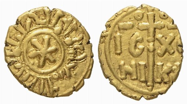 MESSINA. Regno di Sicilia. Tancredi (1190 - 1194). Tarì. Au (1,14 g; 11 mm).  - Asta Monete e medaglie medievali e moderne italiane ed estere - Associazione Nazionale - Case d'Asta italiane