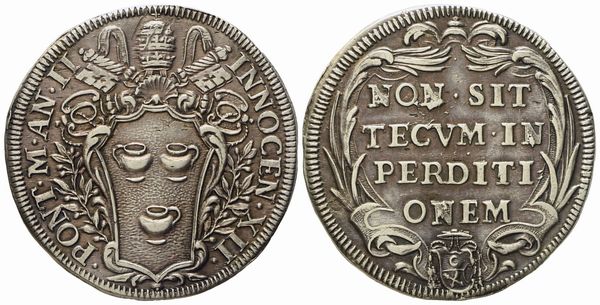 STATO PONTIFICIO. Roma. Innocenzo XII (1691 - 1700). Testone anno II (1692). Ag (9,15 g; 31,2 mm)  - Asta Monete e medaglie medievali e moderne italiane ed estere - Associazione Nazionale - Case d'Asta italiane