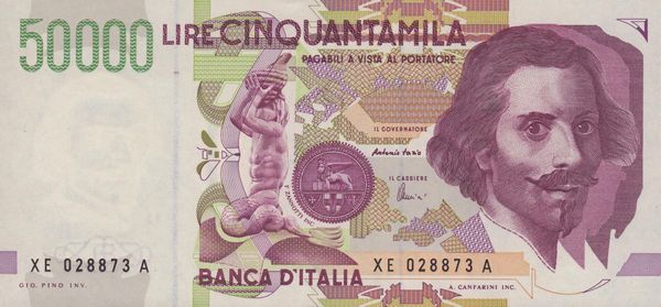 REPUBBLICA ITALIANA. 50000 Lire Bernini - II tipo (1999). Serie sostitutiva X  - Asta Monete e medaglie medievali e moderne italiane ed estere - Associazione Nazionale - Case d'Asta italiane
