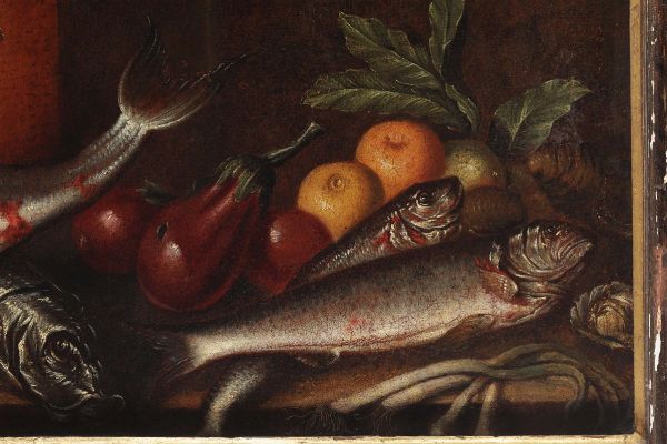 Natura morta con pesci e ortaggi  - Asta Dipinti Antichi - Associazione Nazionale - Case d'Asta italiane