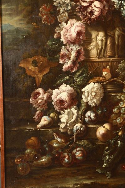 Lopez Gasparo : Coppia di nature morte con fiori  - Asta Dipinti Antichi - Associazione Nazionale - Case d'Asta italiane