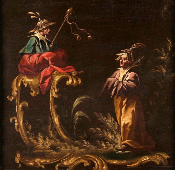 Coppia di dipinti con cineserie  - Asta Dipinti Antichi - Associazione Nazionale - Case d'Asta italiane