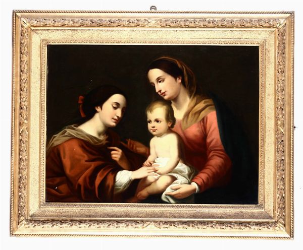 Vergine con Bambino e santa  - Asta Dipinti Antichi - Associazione Nazionale - Case d'Asta italiane