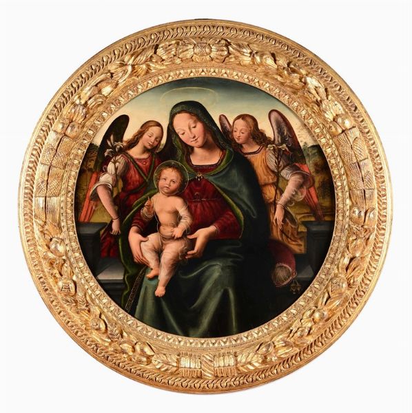 Madonna col Bambino e Angeli  - Asta Dipinti Antichi - Associazione Nazionale - Case d'Asta italiane