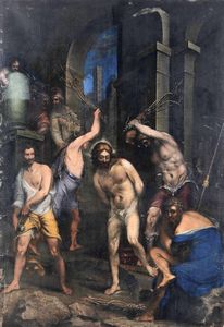 Paggi Giovanni Battista : Cristo flagellato  - Asta Dipinti Antichi - Associazione Nazionale - Case d'Asta italiane