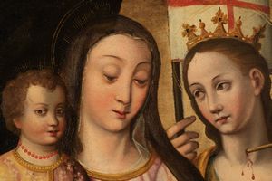 Madonna con Bambino e sante martiri  - Asta Dipinti Antichi - Associazione Nazionale - Case d'Asta italiane