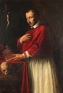Bernardi Pietro - San Carlo Borromeo orante davanti al Crocefisso