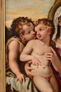 Muziano Girolamo : Sacra Famiglia con San Giovannino  - Asta Dipinti Antichi - Associazione Nazionale - Case d'Asta italiane