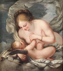 LIBERI PIETRO : Venere e Cupido  - Asta Dipinti Antichi - Associazione Nazionale - Case d'Asta italiane