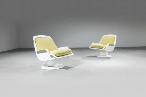 RICHARD NEAGLE : Coppia di poltrone mod. Nike  - Asta Design - Associazione Nazionale - Case d'Asta italiane