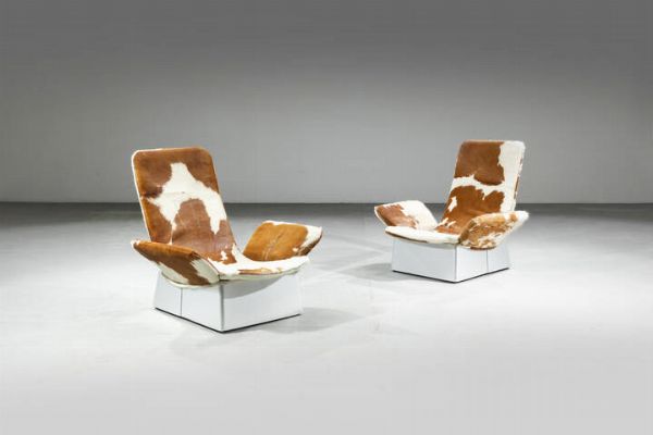 PRODUZIONE ITALIANA : Coppia di poltrone  - Asta Design - Associazione Nazionale - Case d'Asta italiane