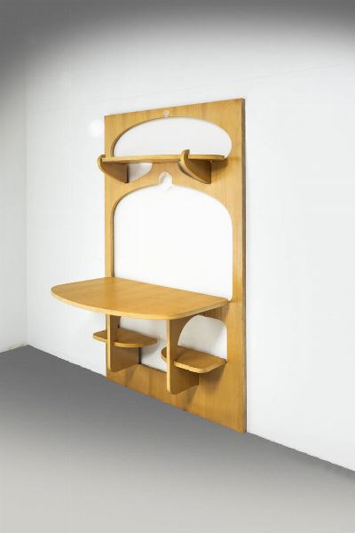 ANONIMA DESIGN (JARETTI  LUZI  PRANDI  RICCATO VIRANO) : Scrivania a muro  - Asta Design - Associazione Nazionale - Case d'Asta italiane