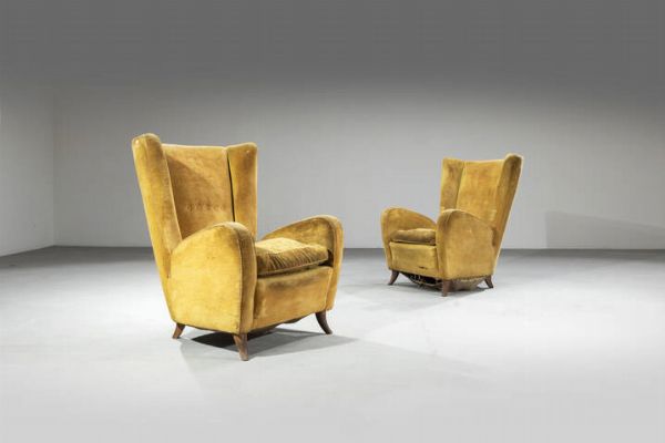 PAOLO BUFFA  attribuito : Coppia di poltrone  - Asta Design - Associazione Nazionale - Case d'Asta italiane