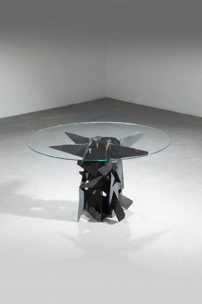 PRODUZIONE ITALIANA : Tavolino brutalista  - Asta Design - Associazione Nazionale - Case d'Asta italiane