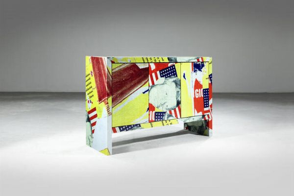 ROTELLA MIMMO E FERRERI MARCO : Credenza decolage  - Asta Design - Associazione Nazionale - Case d'Asta italiane