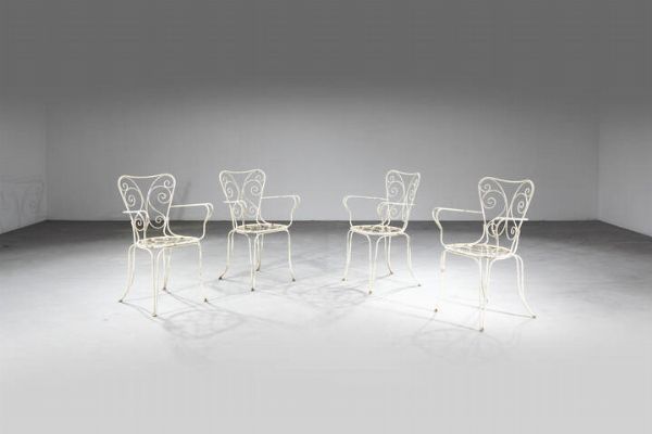 LIO CARMINATI  GIO PONTI : Quattro poltroncine  - Asta Design - Associazione Nazionale - Case d'Asta italiane