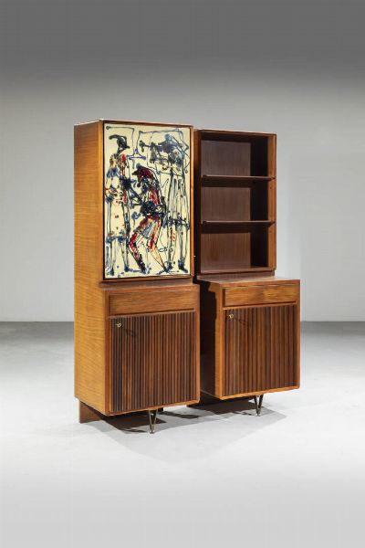 DECALAGE GRUPPO D'ARTE (Aloisi - De Cavero - Girardi) : Mobile contenitore con ante  - Asta Design - Associazione Nazionale - Case d'Asta italiane