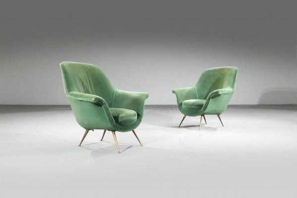 PRODUZIONE ITALIANA : Coppia di poltrone  - Asta Design - Associazione Nazionale - Case d'Asta italiane