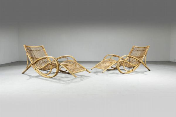 PRODUZIONE ITALIANA : Coppia di sdraio  - Asta Design - Associazione Nazionale - Case d'Asta italiane