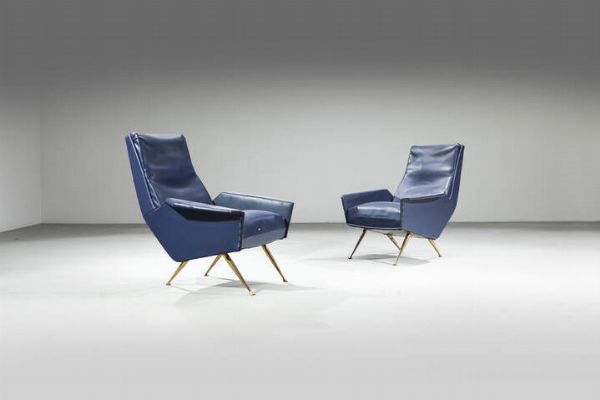 PRODUZIONE ITALIANA : Coppia di poltrone  - Asta Design - Associazione Nazionale - Case d'Asta italiane