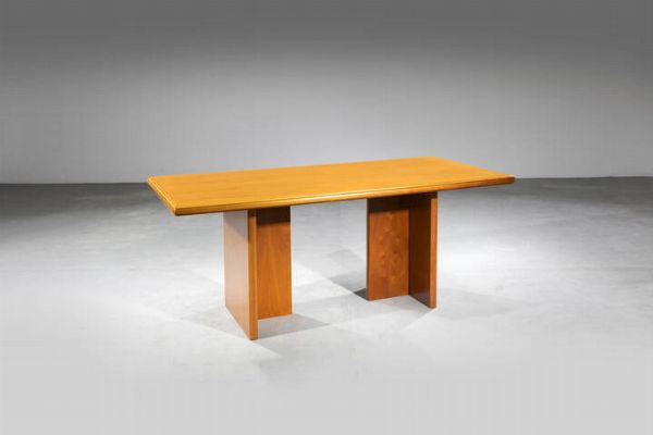 SCARPA AFRA E TOBIA  attribuito : Grande scrivania da centro  - Asta Design - Associazione Nazionale - Case d'Asta italiane